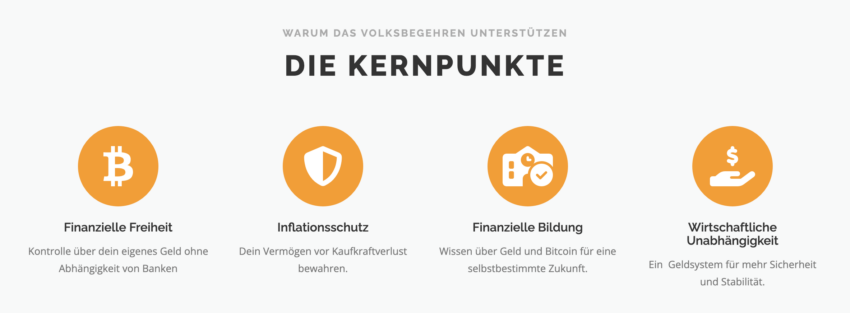 Kernpunkte des Volksbegehren